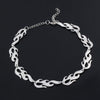 "Silver Flame Choker Necklace" - Visual Streetwear